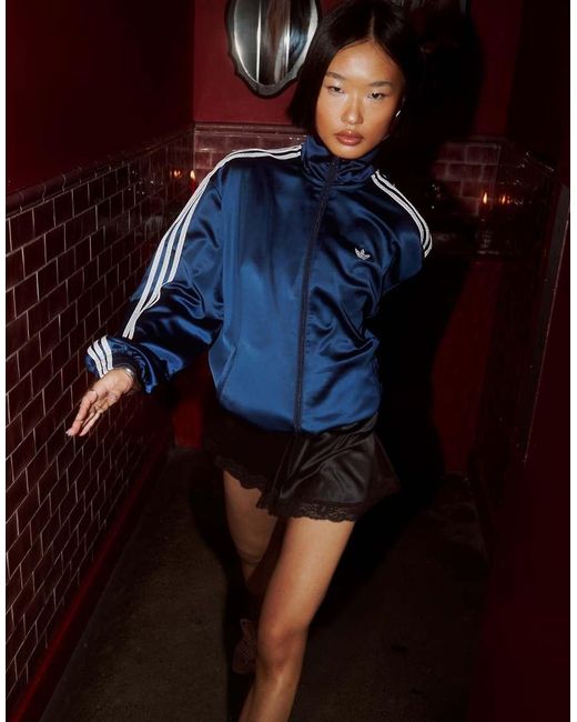 Adidas Originals Blue Satin Firebird Disco Track Top