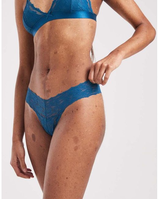 Cotton On Blue Everyday Lace G String Brief