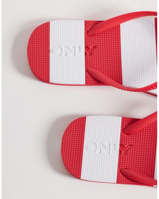 ONLY Red Flip Flops