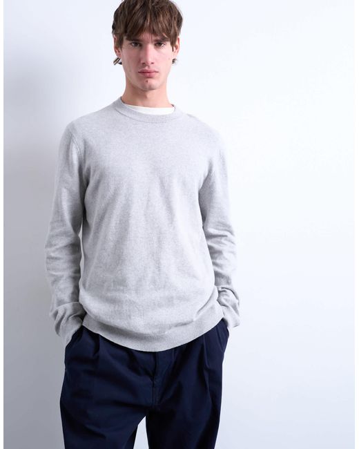 Topman – essential – strickpullover in White für Herren