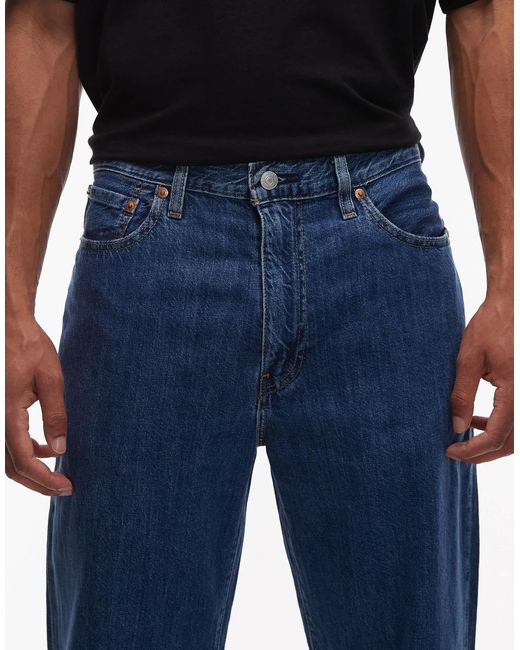 Levi's – 568 – locker sitzende, leichte straight jeans aus baumwoll-leinenmix in Blue für Herren