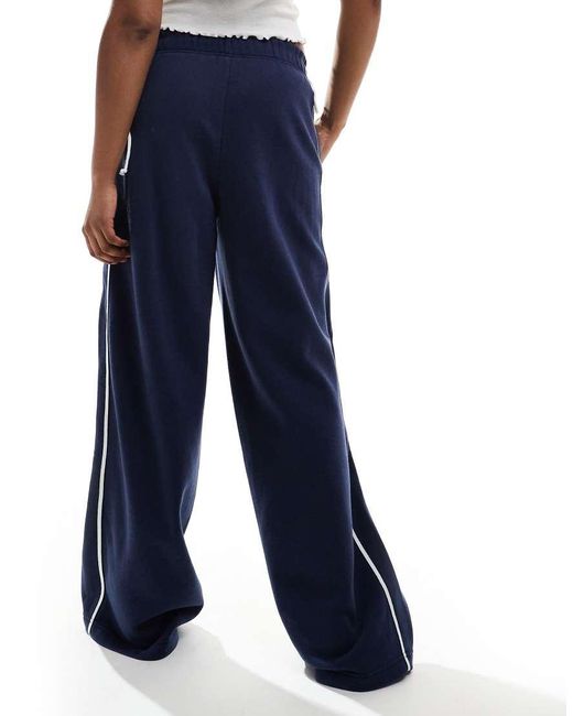 PacSun Classic Wide Leg Track Pants in Blue Lyst UK