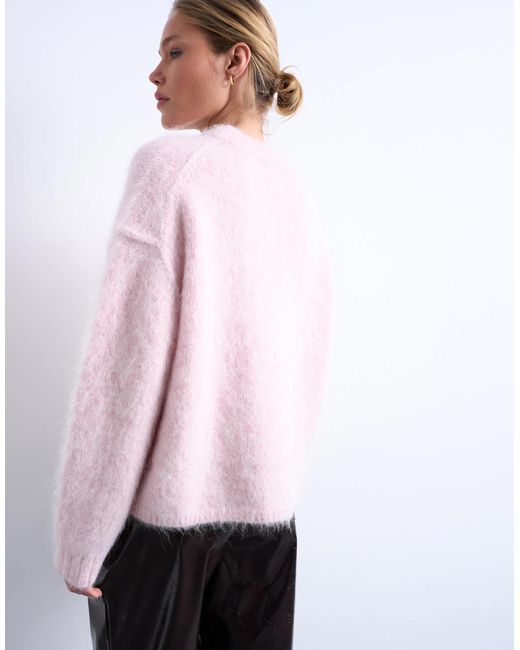 TOPSHOP White – hochwertiger strickpullover aus alpakawolle