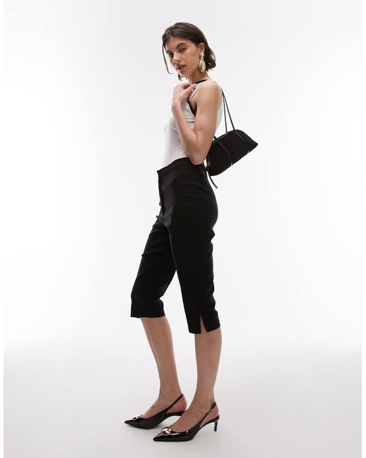 ASOS Capri Broek Met Split in het White