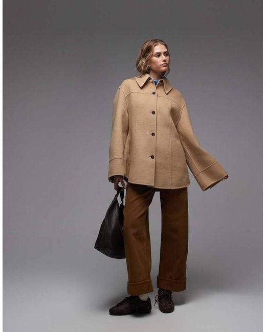 & Other Stories Natural Wool Rich Short Collared Jacket