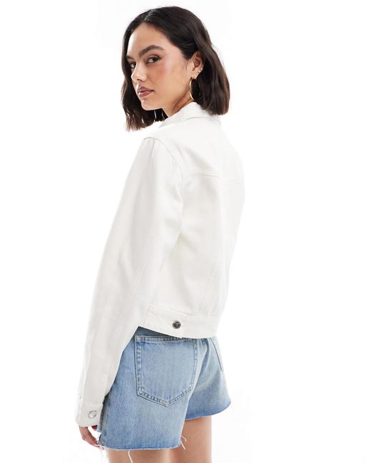 Miss Selfridge White Denim Girlfriend Jacket