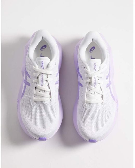 Asics White Novablast 6 Running Trainers