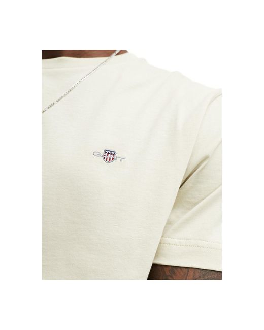 Gant White Shield Logo T-shirt for men