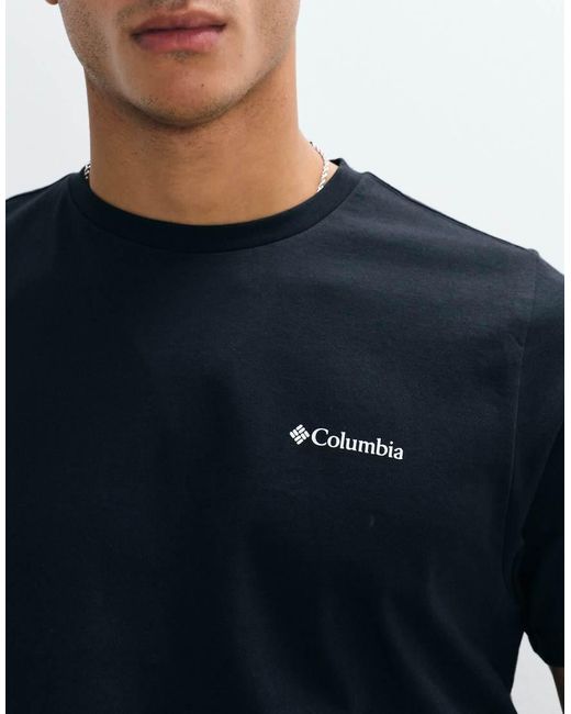 Columbia Black Csc Outdoor Back Graphic T-shirt for men