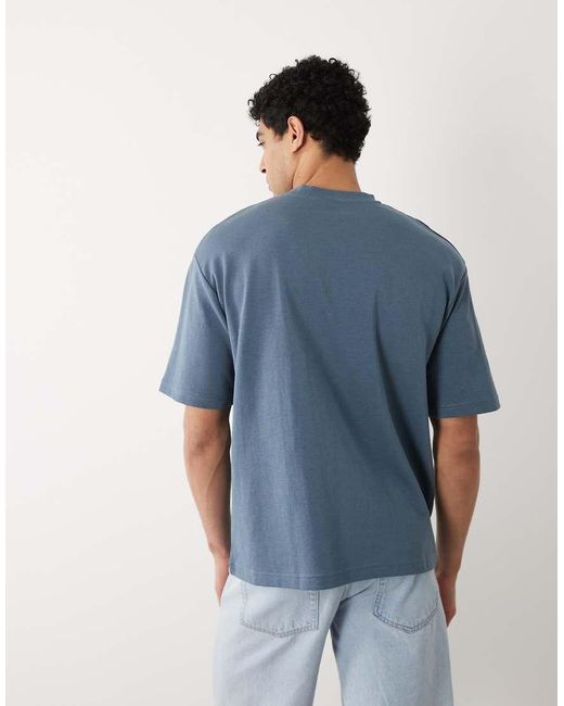 SELECTED Blue Heavyweight Oversized T-Shirt for men
