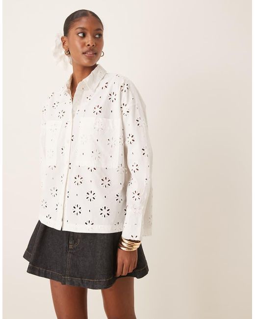 Barbour White Melissa Shirt