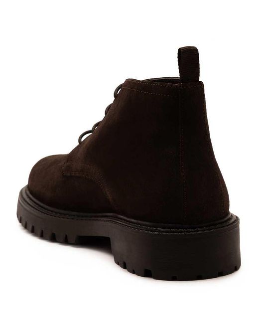 OFF THE HOOK Black Axel Suede Chukka Ankle Lace-Up Boots for men