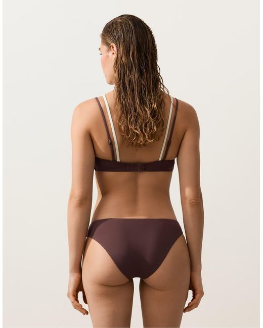 Oysho Black Double-Effect Bikini Top