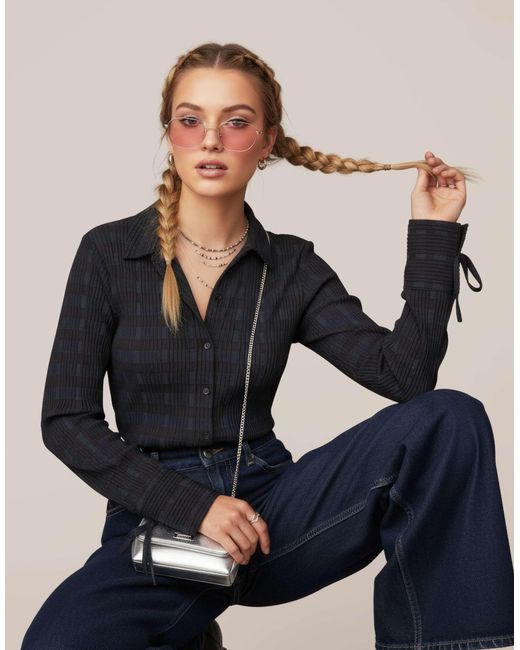 HYPEDROP Blue – hemdbluse