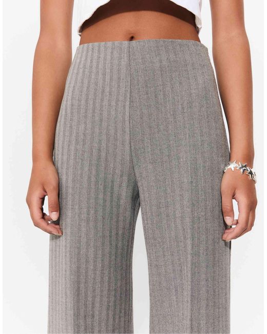Stradivarius Gray – lockere, elegante hose