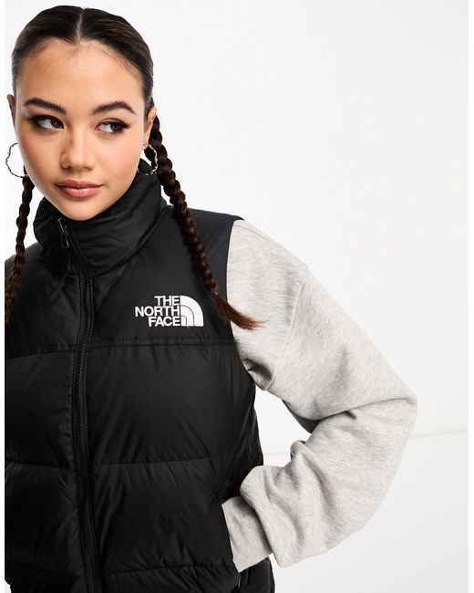 The North Face 1996 Retro Nuptse Down Puffer Gilet in Gray | Lyst