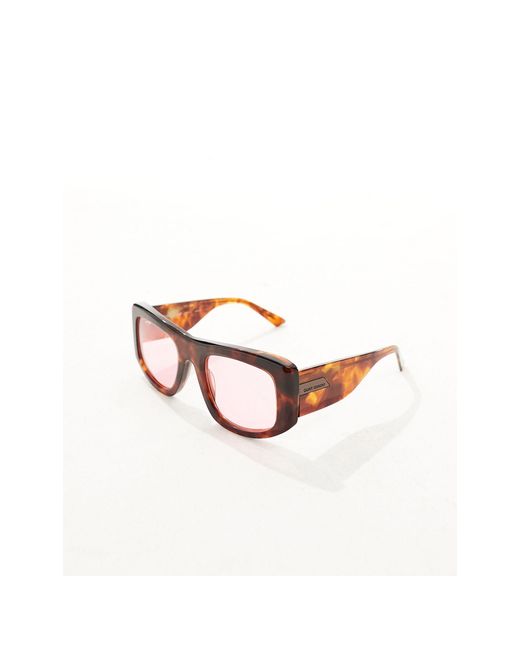 Quay Brown Quay x guizio – uniform – quadratische oversize-sonnenbrille
