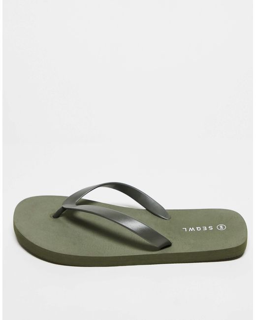 SEQWL Green Mamun Thong Flip Flops for men