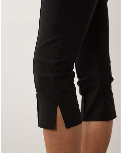 ASOS Natural Asos Design Tall Bengaline Side Slit Capri Pants
