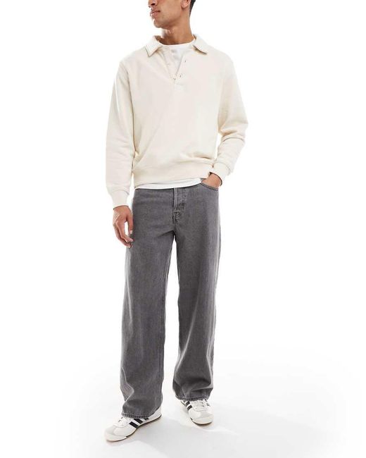 Vaqueros Grises Muy Holgados Dave De Jack & Jones de hombre de color White