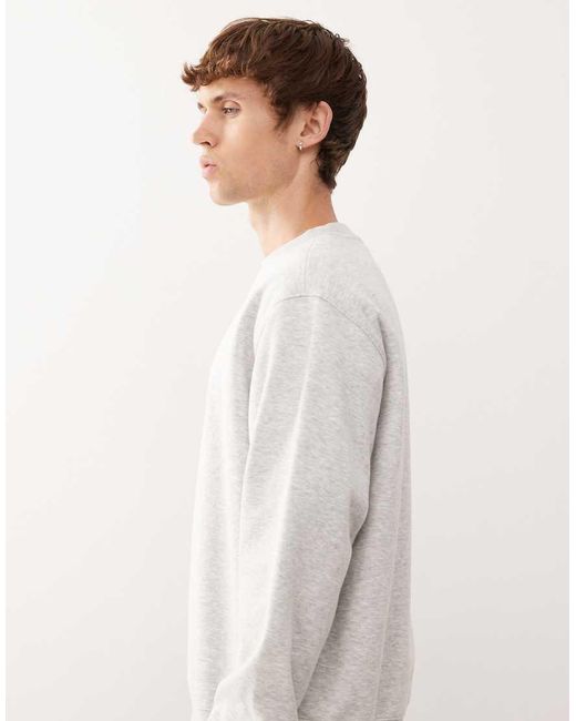Weekday White Classic Fit Sweatshirt for men