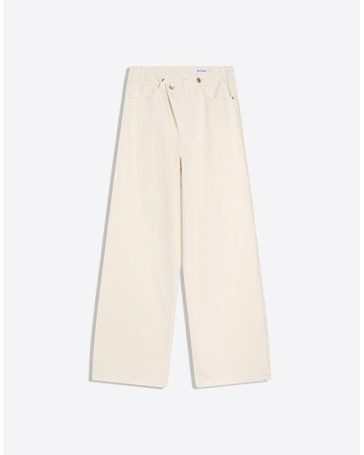 Bershka Gray Wide-Leg Jeans