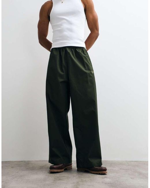 Adidas Originals Green Twill Trousers for men