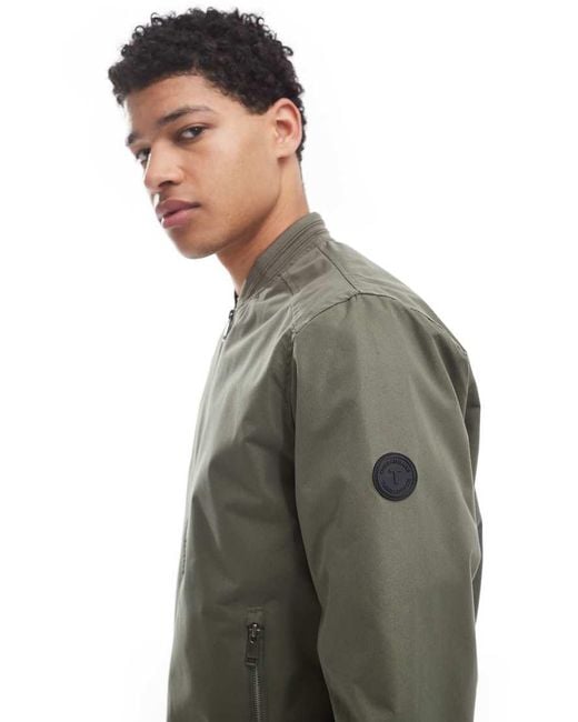 Threadbare Gray 'Predict' Showerproof Classic Bomber Jacket for men