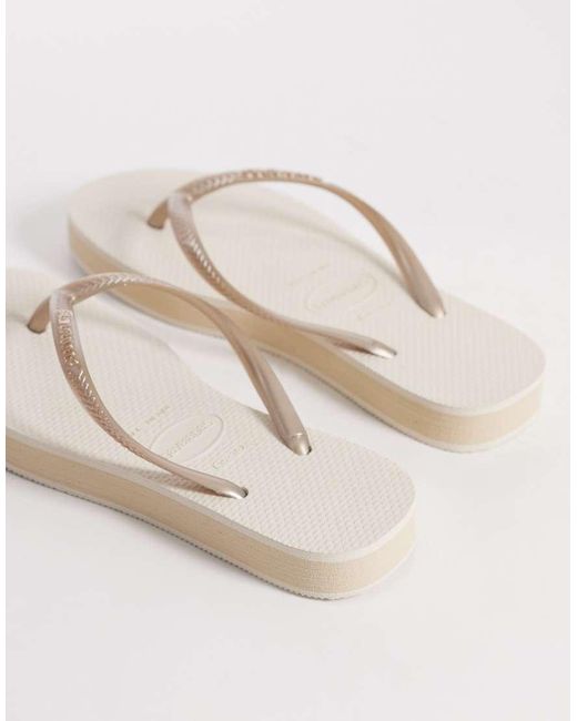 Havaianas Natural Slim Platform Flip Flops