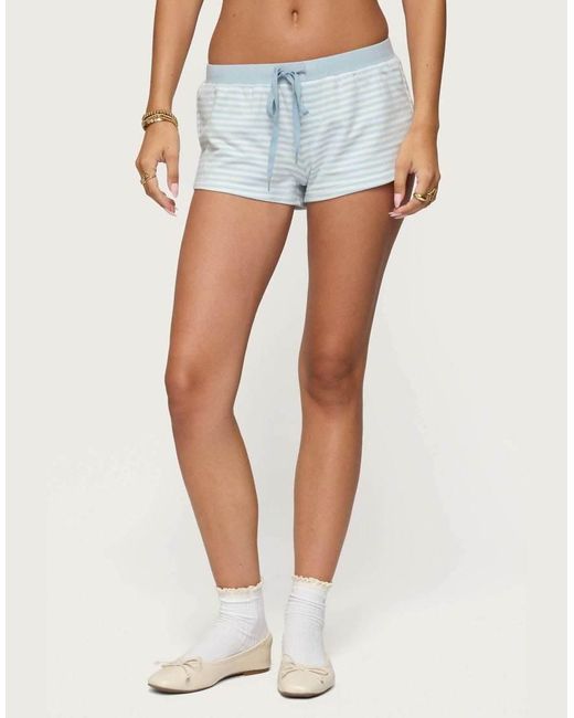 Edikted Blue Margret Striped Shorts
