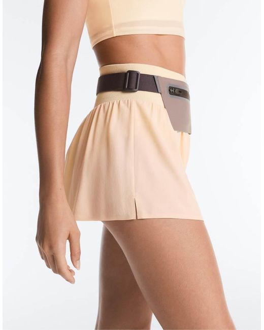 Oysho White High-Rise Seamless Technical Shorts