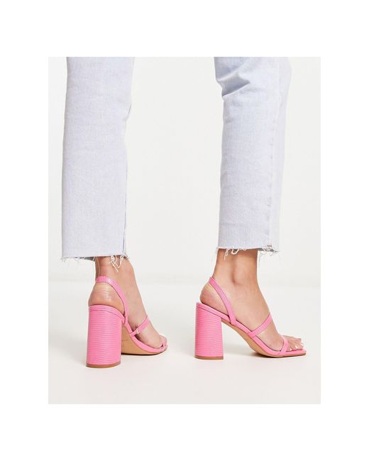 Raid Pink Libra Block Heeled Sandals