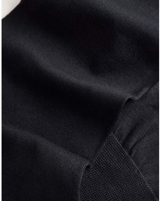 Intimissimi Black Short Sateen Cotton Lisle Socks for men