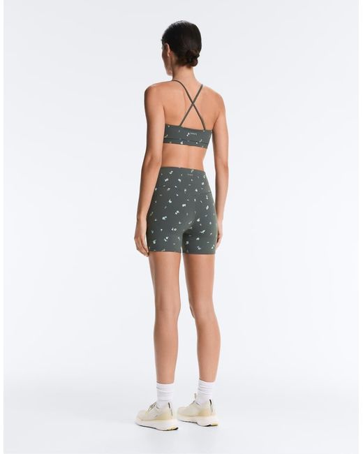 Oysho Blue Evermove Light Support Floral Print Sports Bra