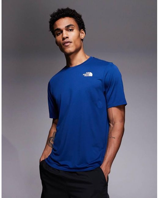 The North Face Blue Training 24/7 Box Nse Backprint T-shirt for men