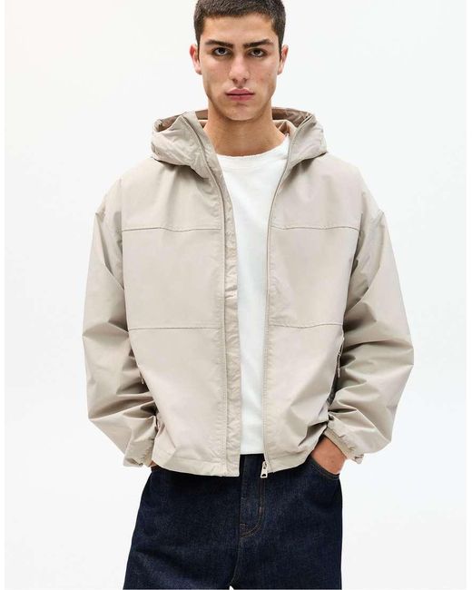 Pull&Bear Regenjas Met Panelen in het Natural voor heren