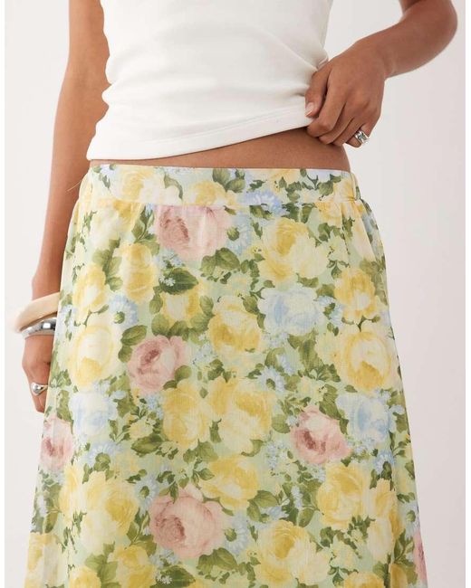 Miss Selfridge Natural Chiffon Circle Skirt