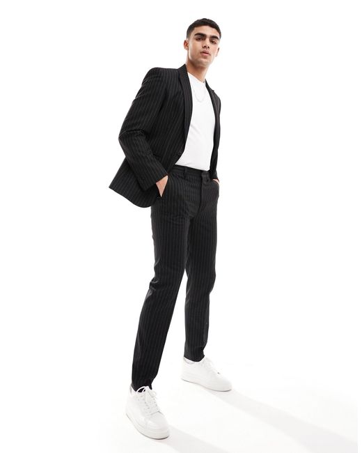 ASOS Black Slim Suit Pants for men