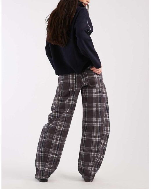 ASOS Blue Mid Rise Barrel Jeans