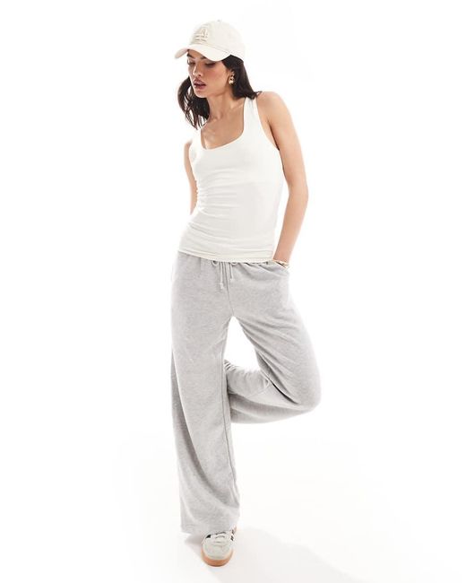 ONLY White Reversible Seamless Square Neck Vest Top