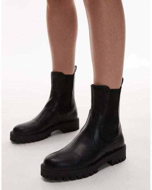 Mango Black Chunky Ankle Boot