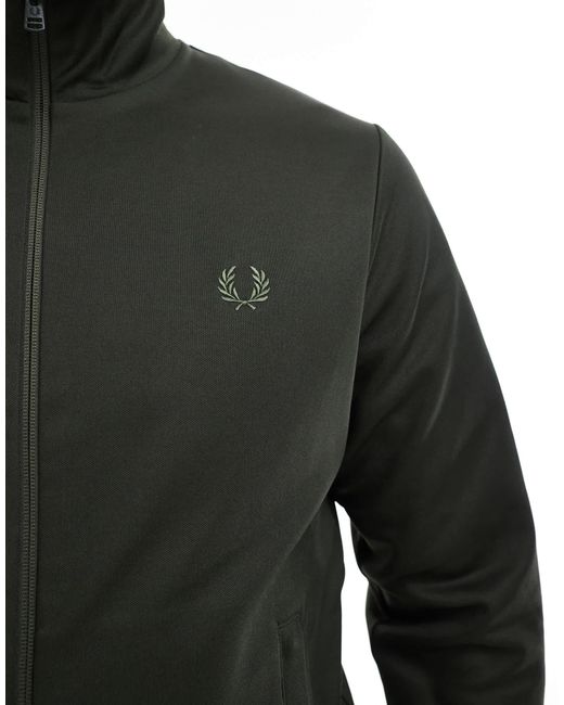 Fred Perry Black Track Jacket for men