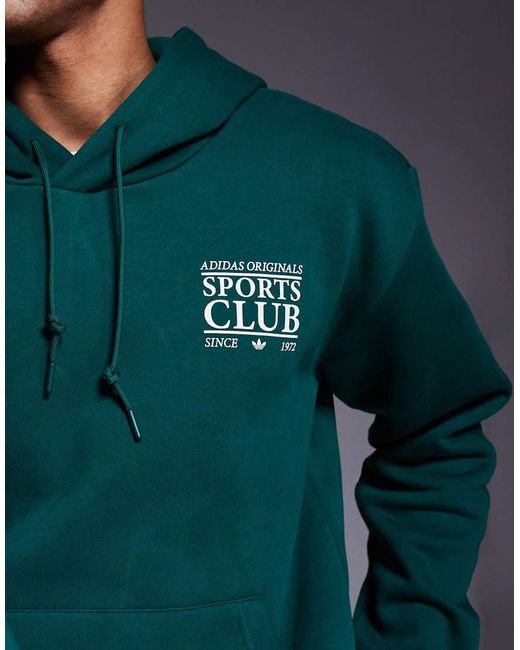 Adidas Originals Green Sports Club Hoodie for men