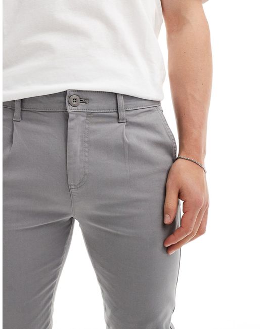 Pantalon chino skinny - délavé ASOS pour homme en coloris Gray