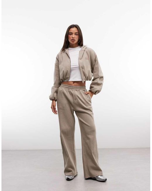 CERNUCCI Ottoman Hoodie Met Rits En Rib in het Natural