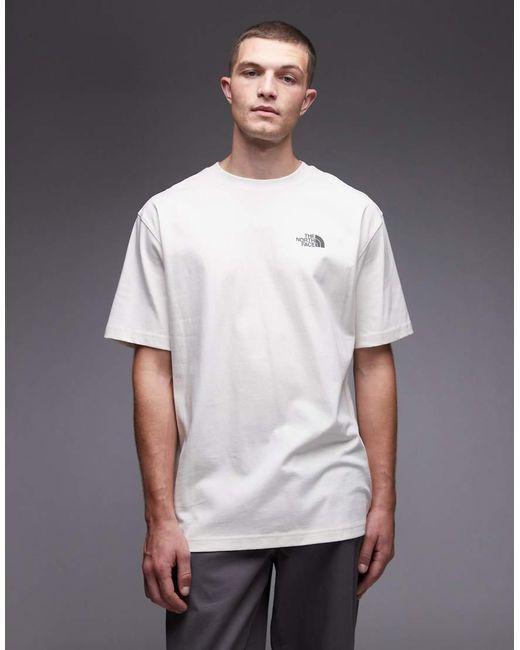 The North Face Gray Adventure Back Print Oversized T-shirt for men