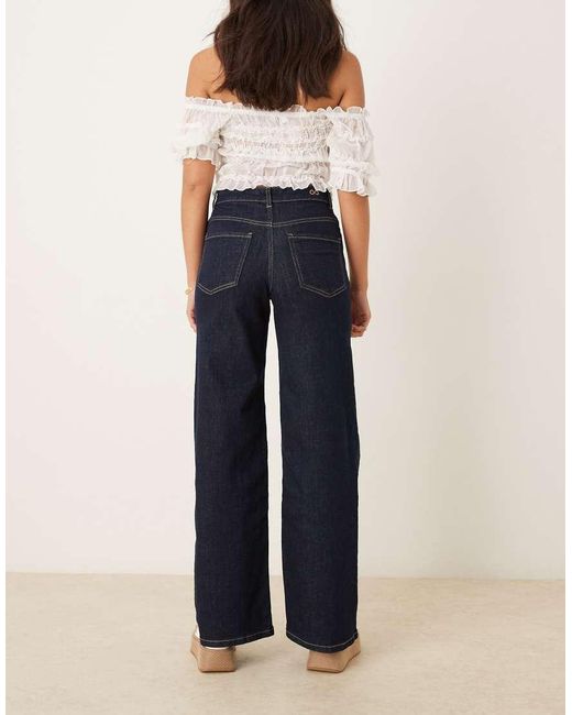 Jdy Blue Felina High Waist Wide Leg Jeans