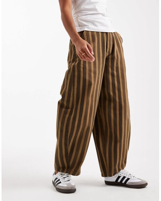 ASOS Multicolor Asos Design Petite Barrel Leg Trousers