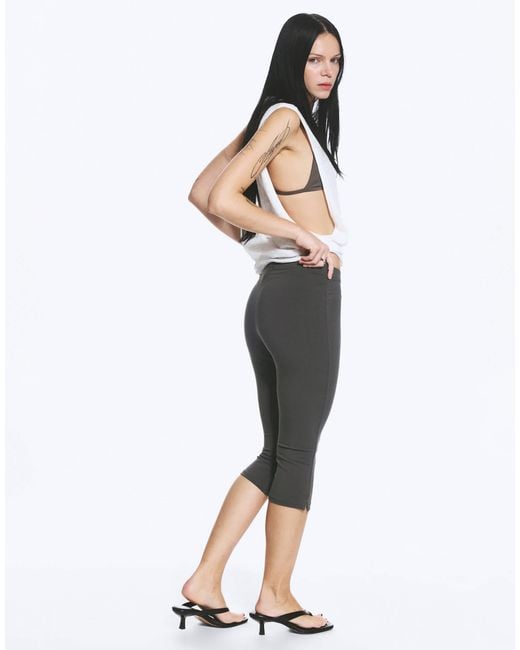 Weekday Gray Capri Trousers