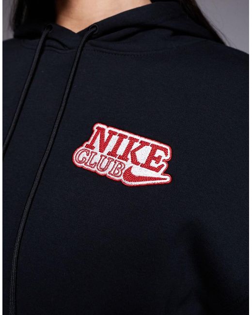 Nike Blue Phoenix Fleece Oversized Hoodie With Back Graphic